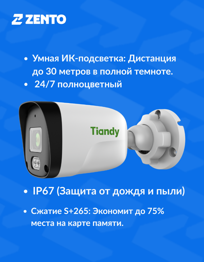 Tiandy TC-C321N — 2MP ko'cha kamerasi