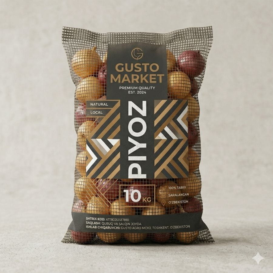 Piyoz 10 kg qopda